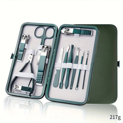 Professional 7/10/12/18 Piece Nail Care Kit Stainless Steel Manicure & Pedicure Set Nail Clipper Set with Travel Case